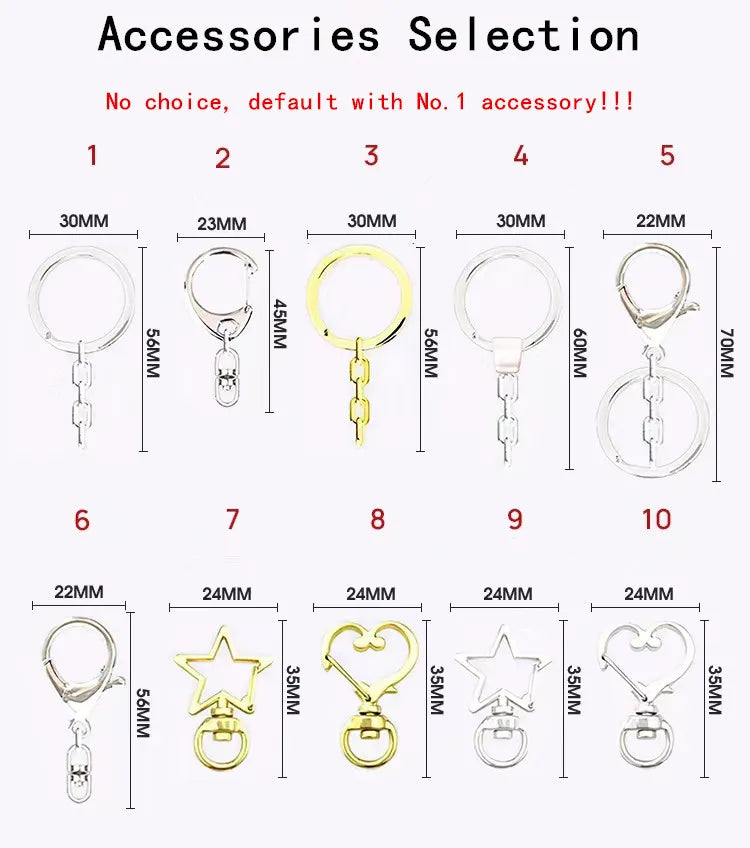 Custom Pet Photos Acrylic Key Chain Cute Cat Dog Clear Stand Kawaii Pets Refrigerator Sticker Sweet Animal Keychain Standing