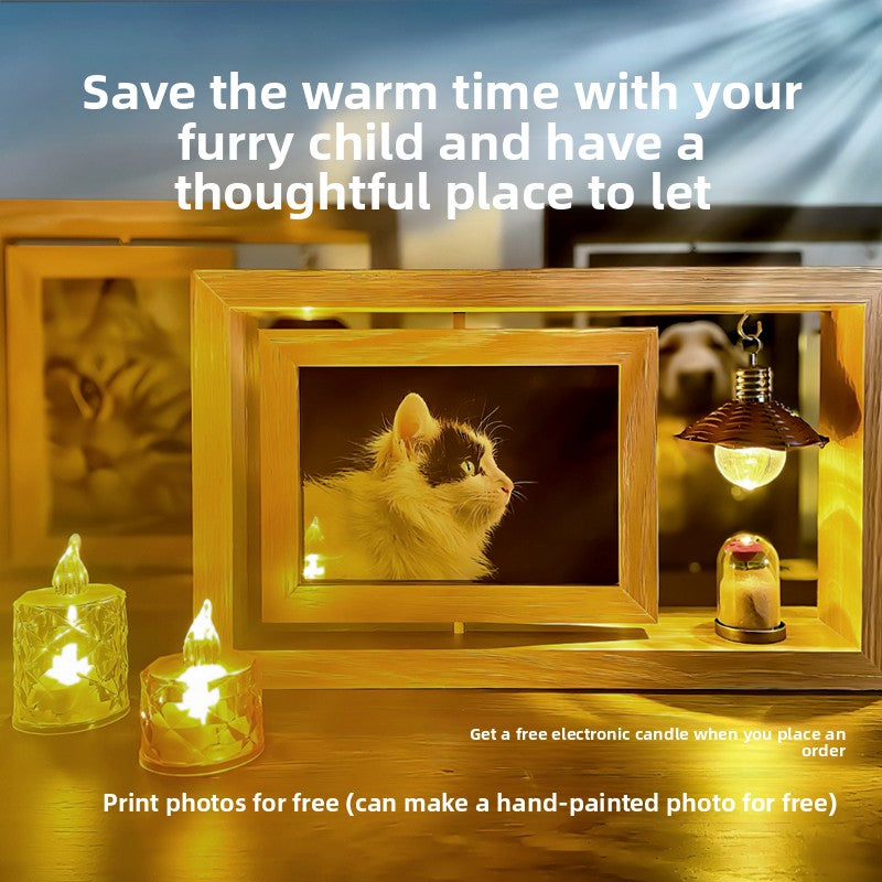 Pet memorial photo frame